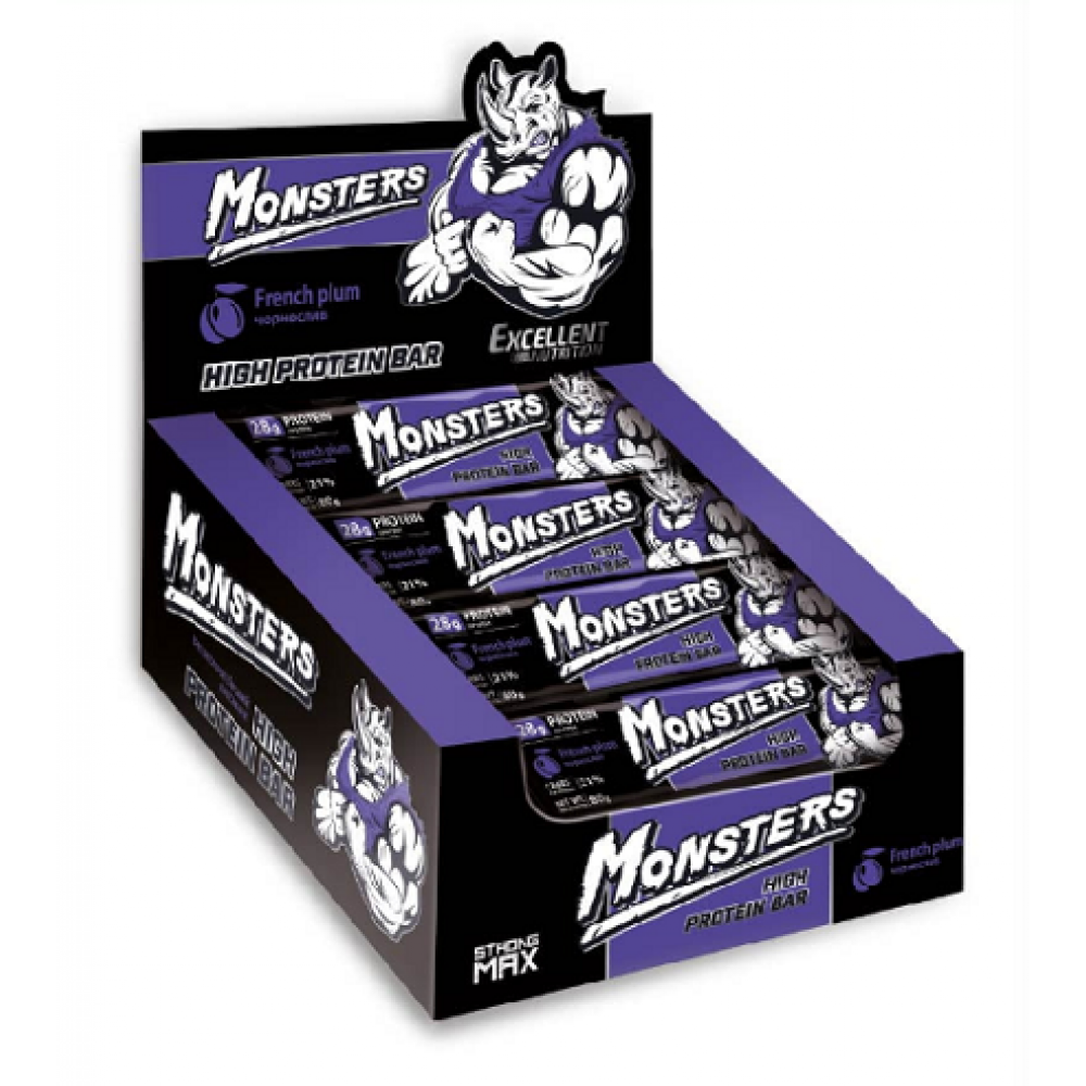 Протеїновий батончик, Monsters Strong Max (Французька слива)