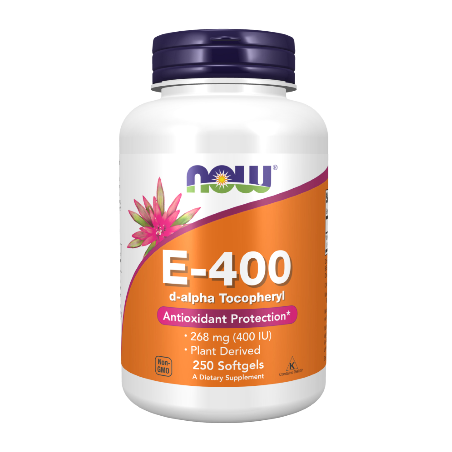 Вітамін E, Now Foods E-400, 400 МО, 250 м'яких капсул