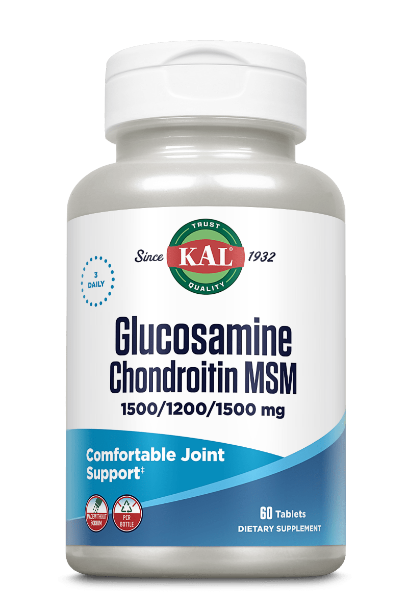 Глюкозамін, хондроїтин та МСМ, Kal Glucosamine Chondroitin MSM, 60 таблеток