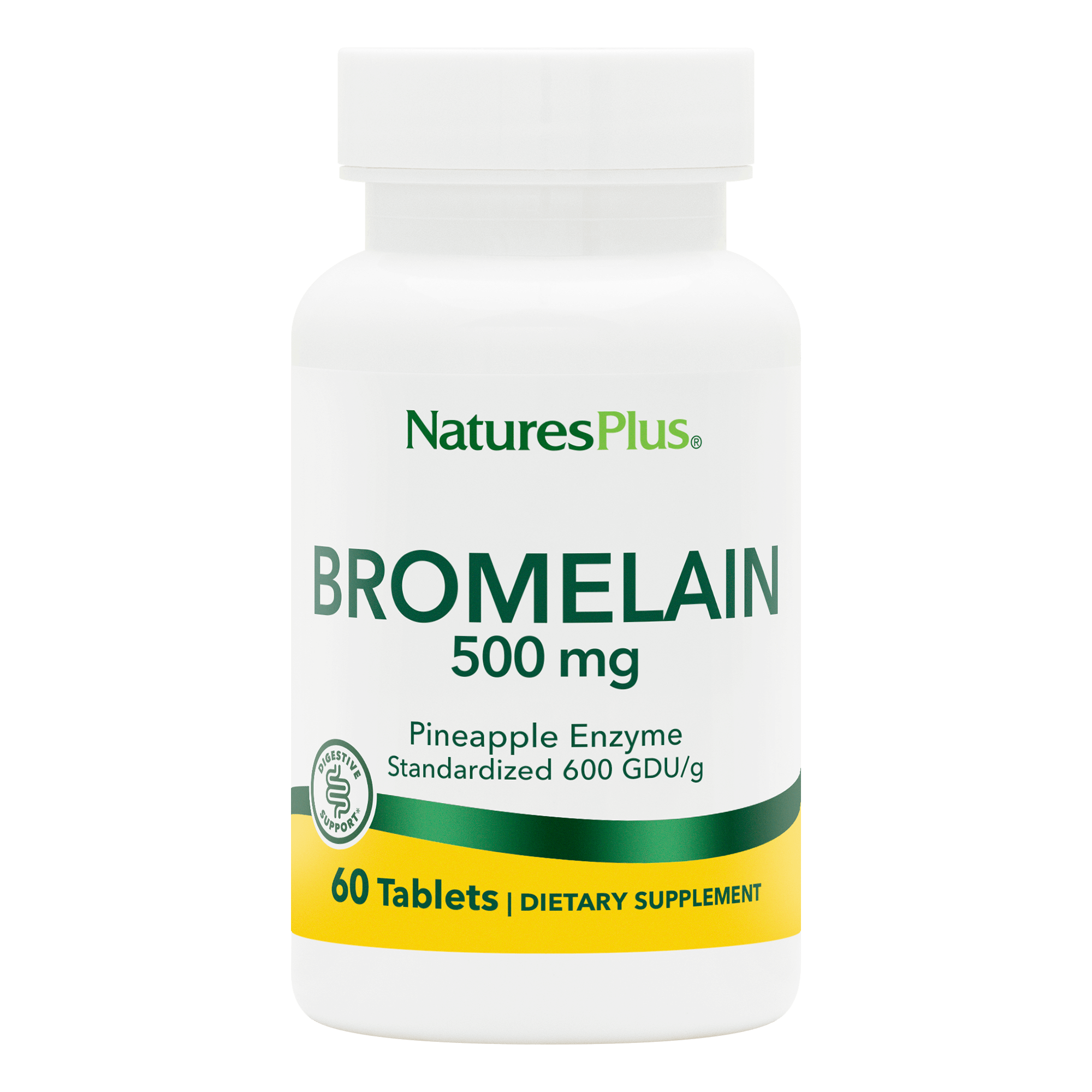 Бромелайн, Natures Plus Bromelain, 500 мг, 60 таблеток