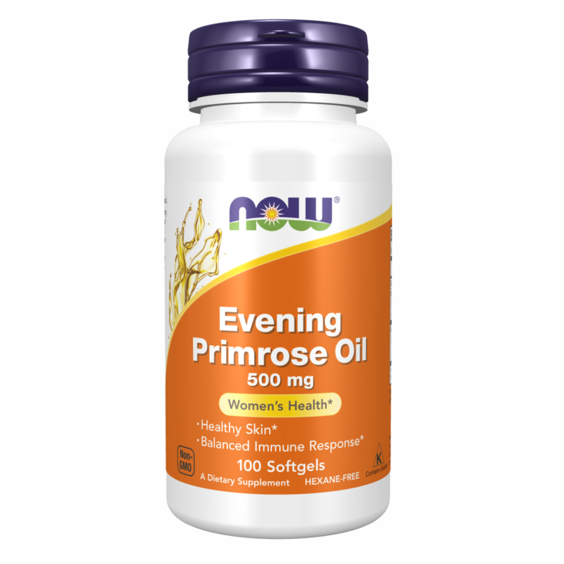 Олія вечірньої примули, Now Foods Evening Primrose Oil, 500 мг, 100 м'яких капсул