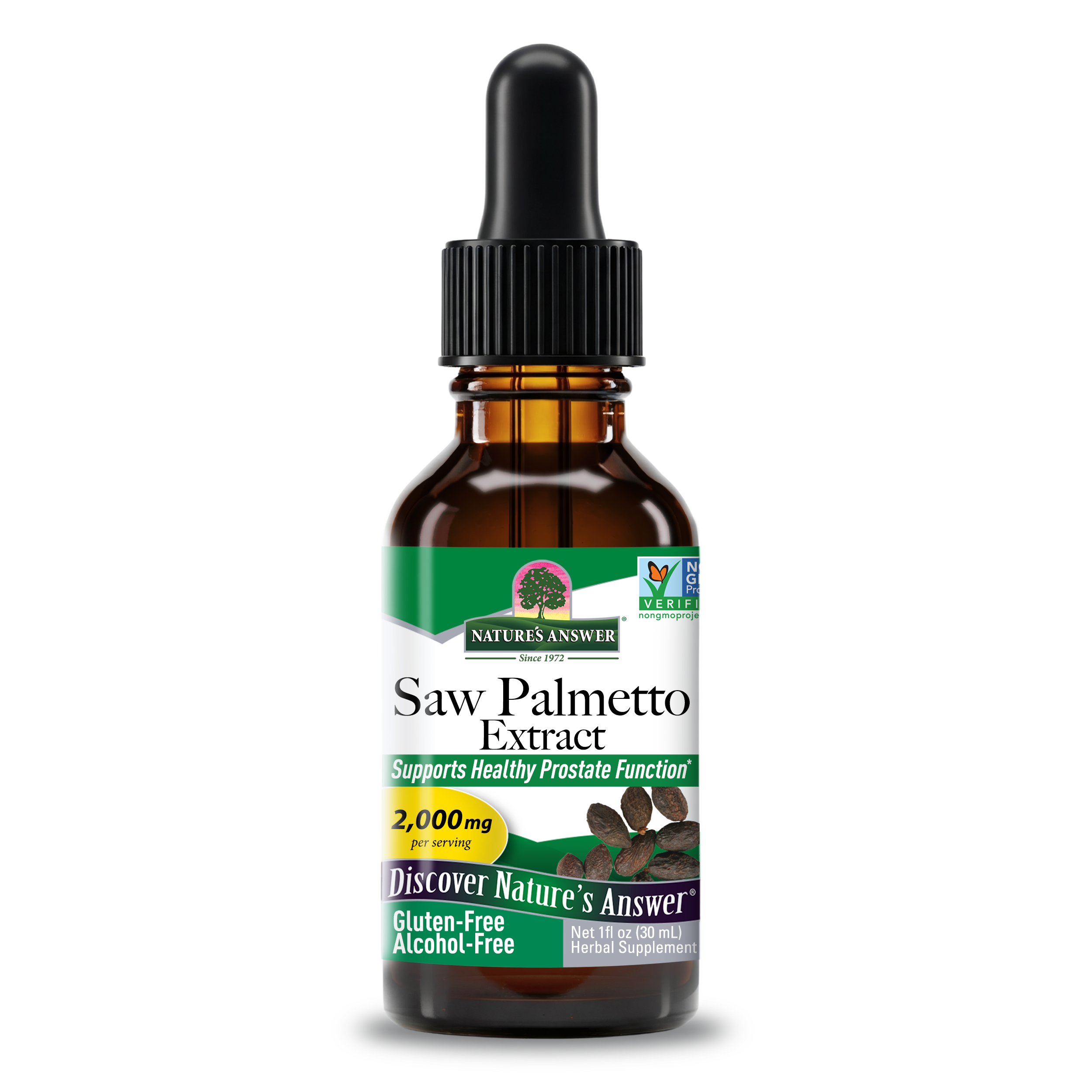 Екстракт Со Пальметто, Nature's Answer Saw Palmetto Extract, 2000 мг, 30 мл