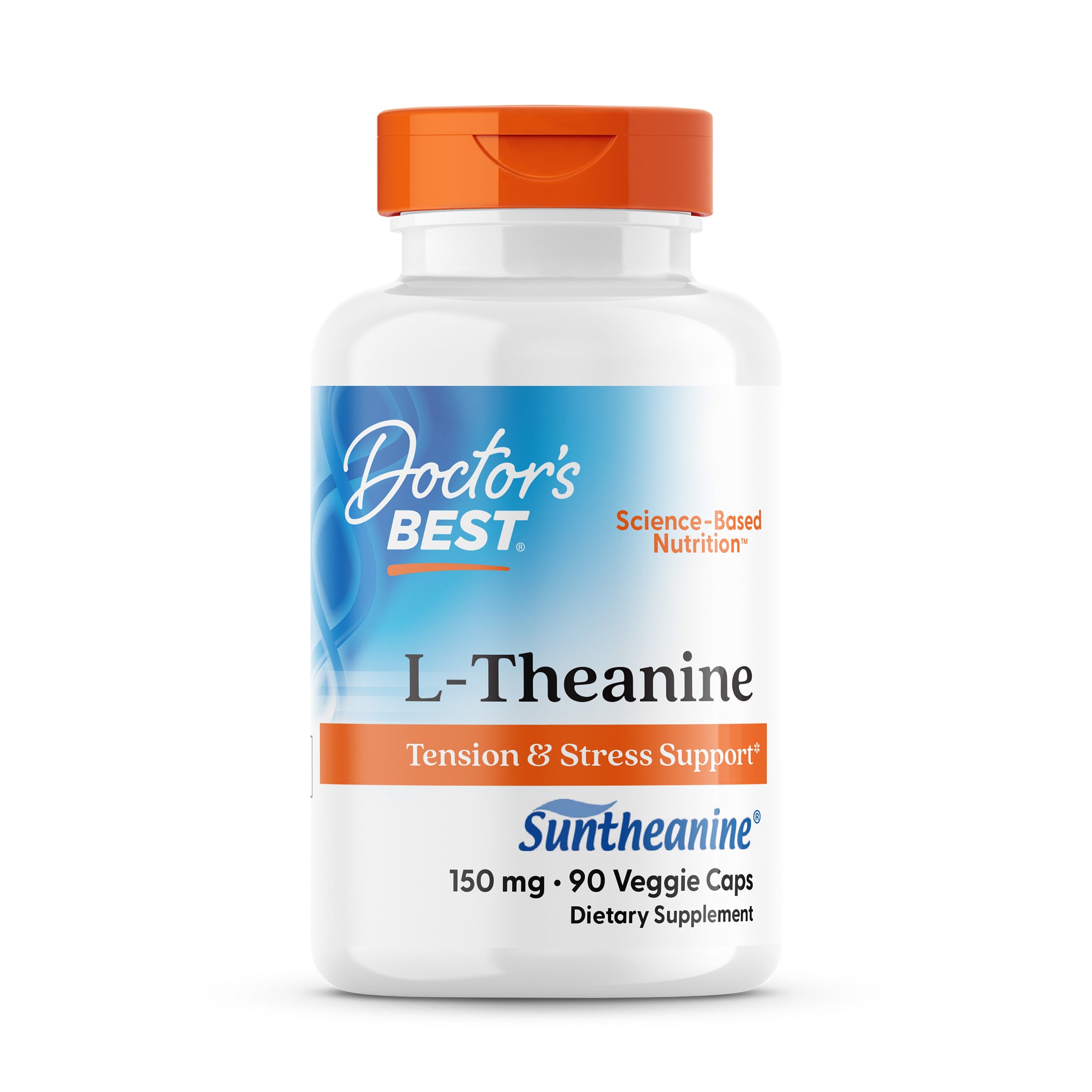 L-теанін, L-Theanine, Doctor's Best, 150 мг, 90 веганських капсул