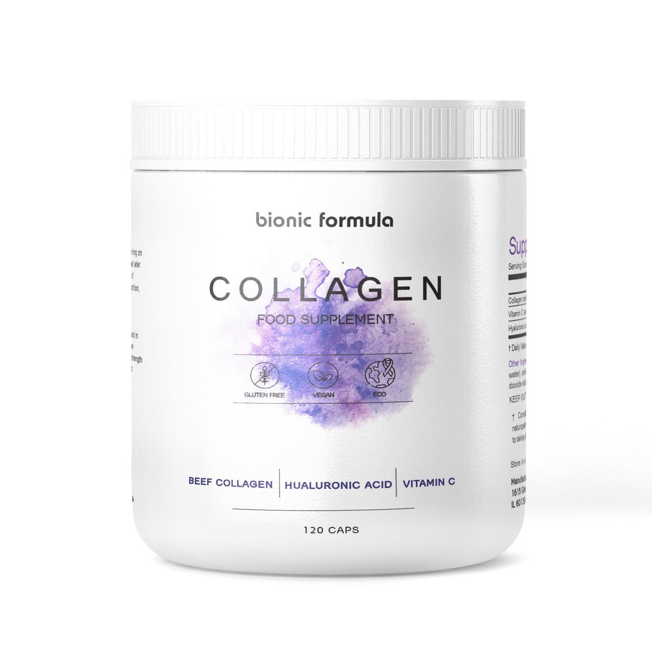 Пептиди колагену з гіалуроновою кислотою та вітаміном С, Bionic formula Collagen Peptides with Hyaluronic Acid and Vitamin C, 10000 мг