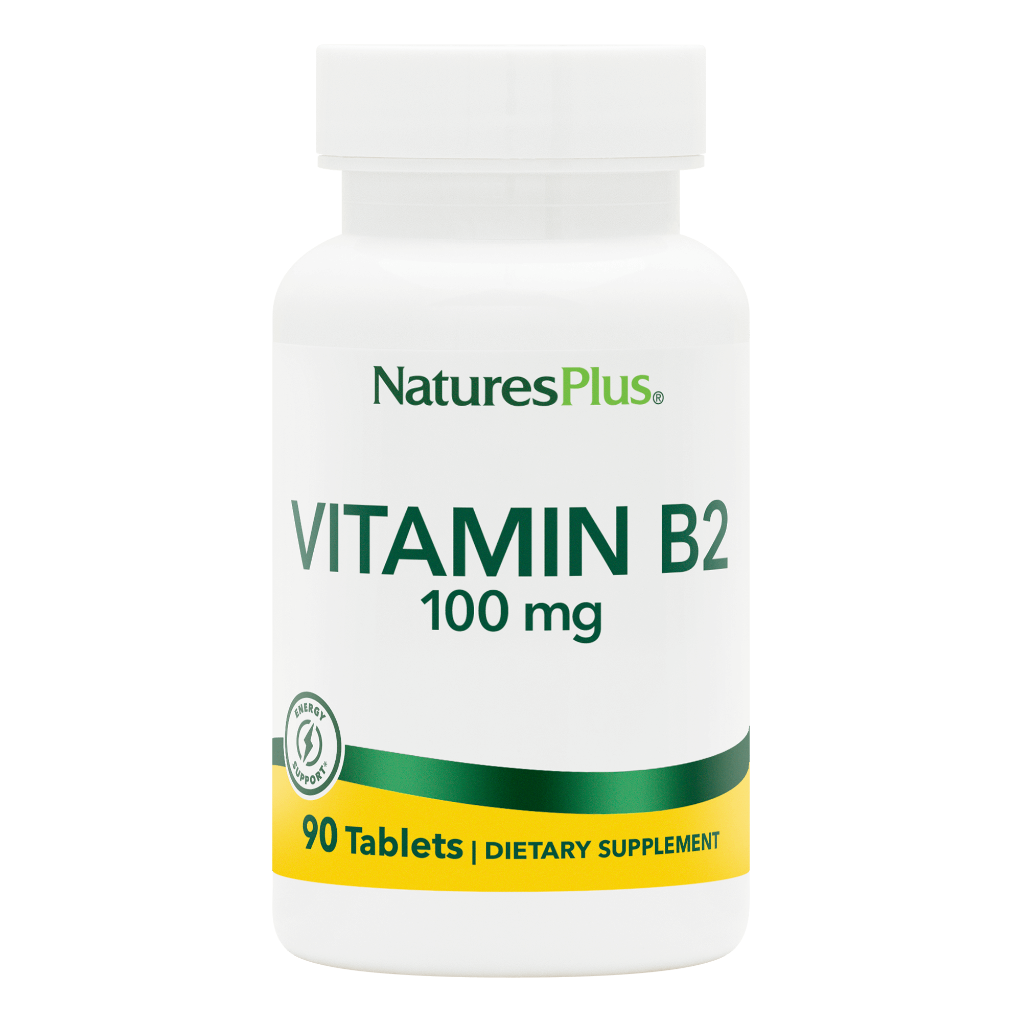 Рибофлавін, вітамін B-2, Natures Plus Vitamin B-2, 100 мг, 90 таблеток