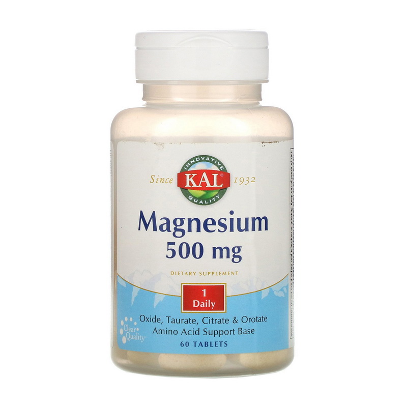 Магній, Kal Magnesium, 500 мг, 60 таблеток