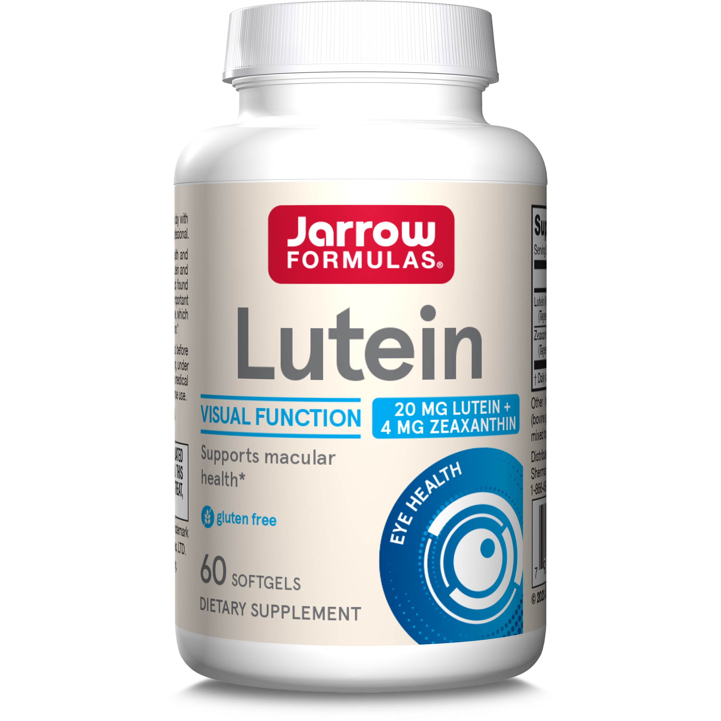 Лютеїн, Jarrow Formulas Lutein, 20 мг, 60 м'яких капсул