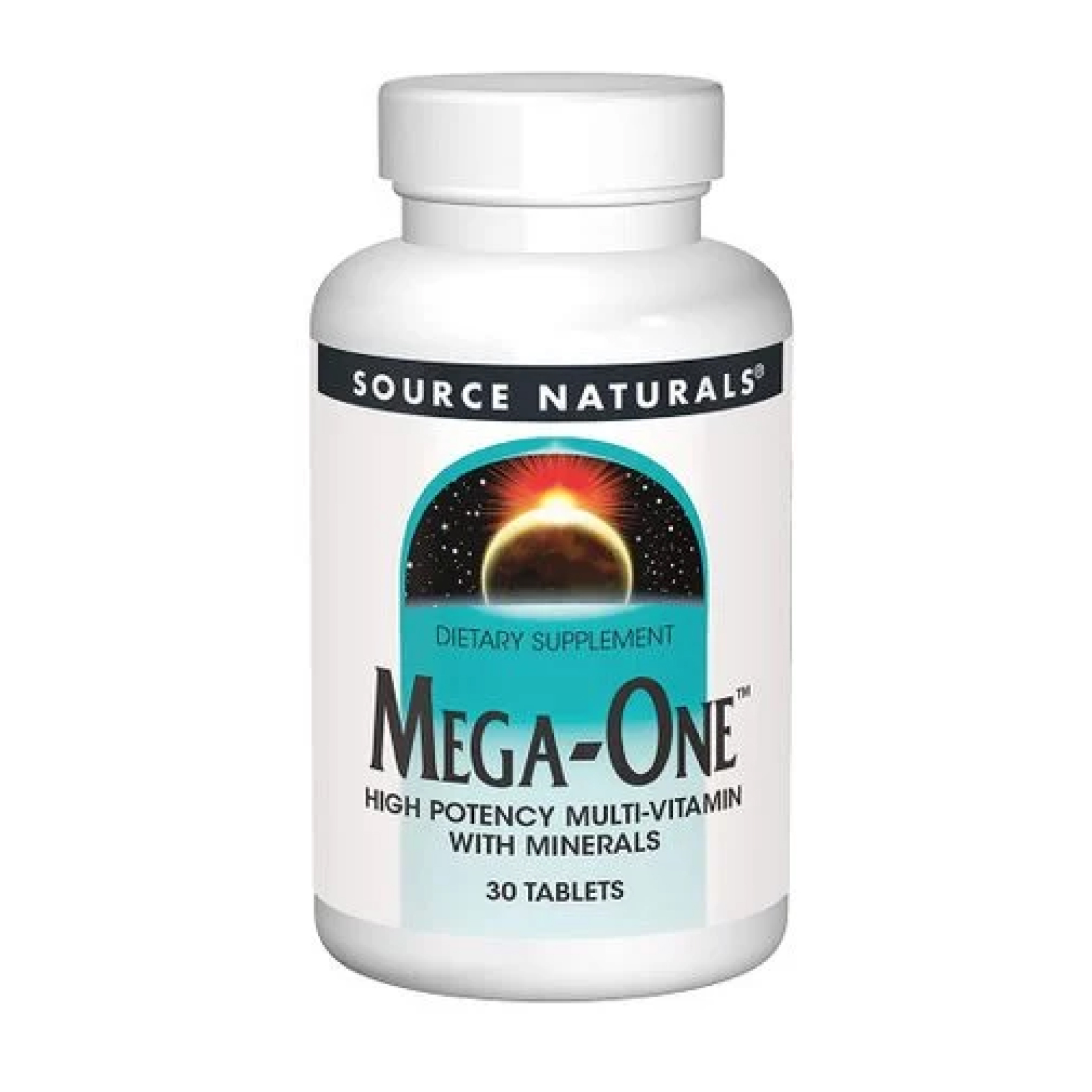 Мультивітаміни з мінералами, Source Naturals Mega-One, 30 таблеток