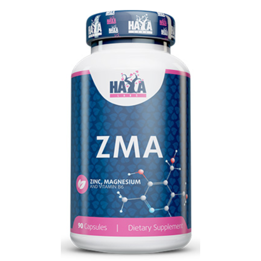 ZMA (цинк, магній та вітамін B6), Haya Labs ZMA, 90 капсул