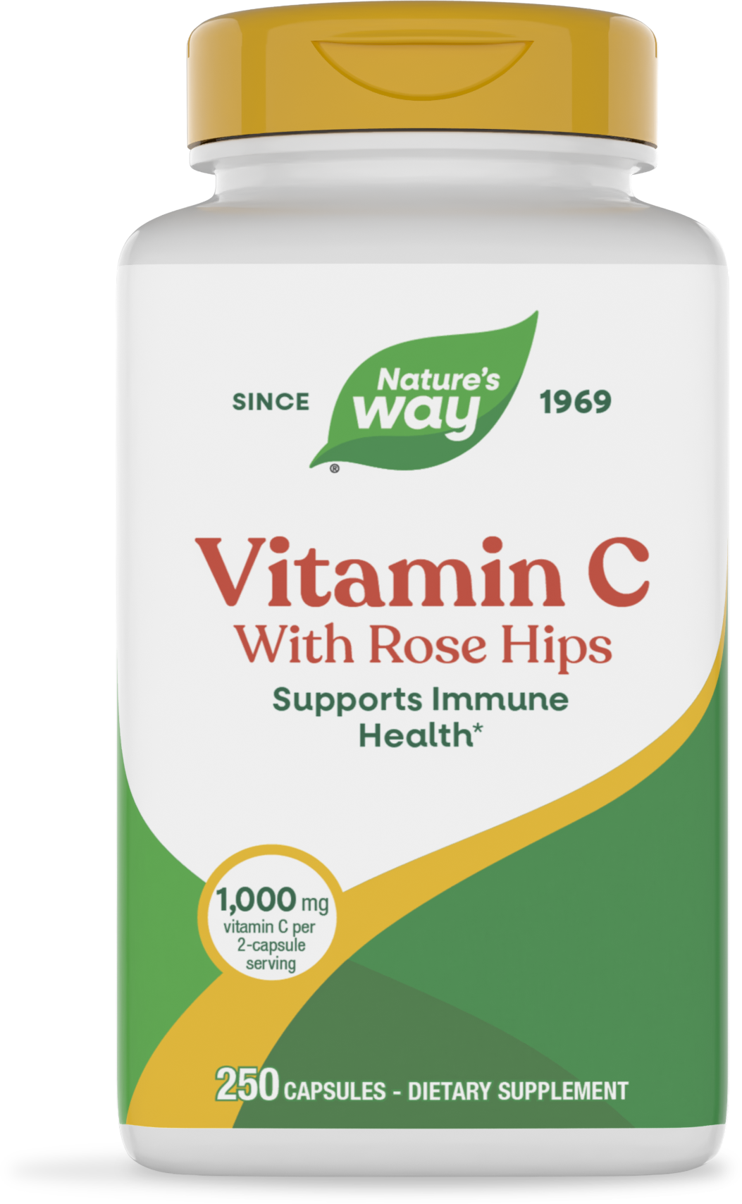 Вітамін С з шипшиною, Nature's Way Vitamin C with Rose Hips, 1000 мг, 250 капсул