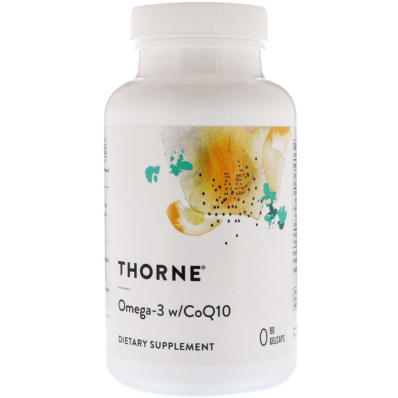 Омега-3 з коензимом Q10, Thorne Research Omega-3 with CoQ10, 90 м'яких капсул