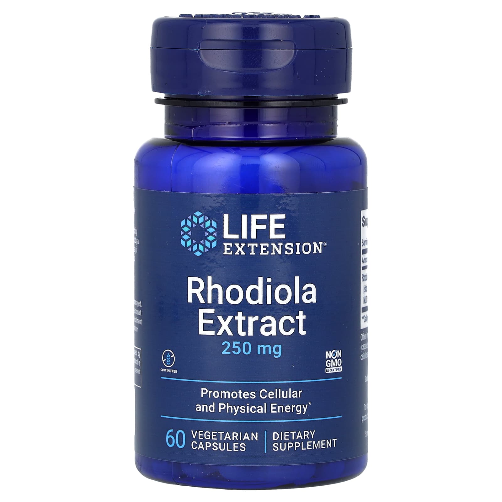 Родіола рожева, Life Extension Rhodiola Extract, 250 мг, 60 вегетаріанських капсул