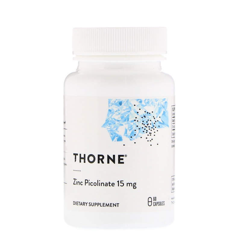 Піколінат цинку, Thorne Research Zinc Picolinate, 15 мг, 60 капсул