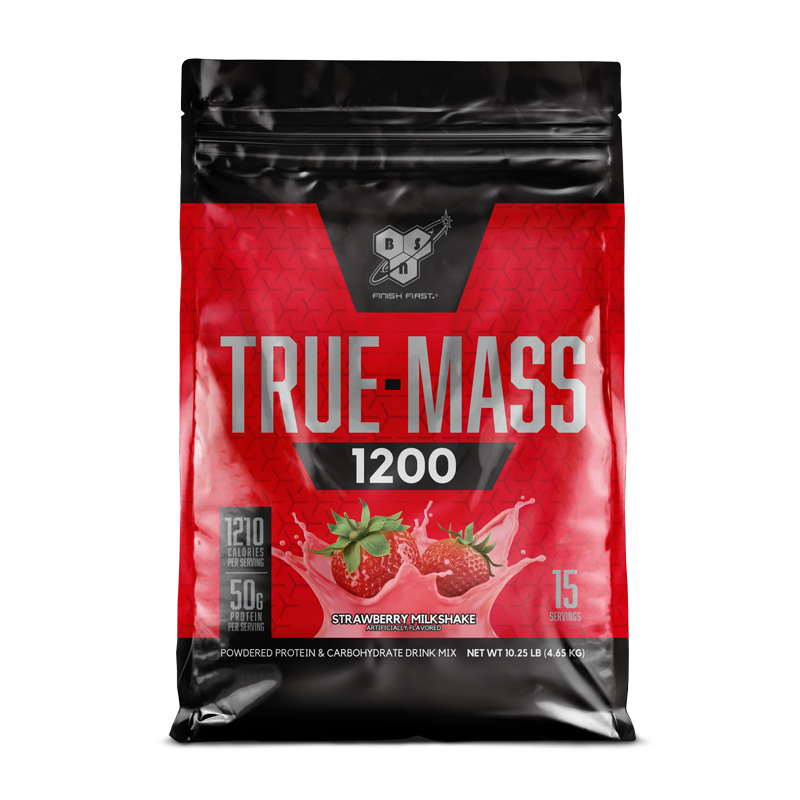 BSN True-Mass 1200 (4,65 kg, strawberry milkshake)