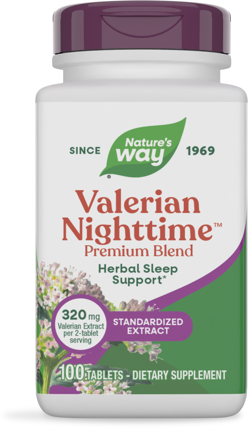 Валеріана для сну, Nature's Way Valerian Nighttime, 100 таблеток