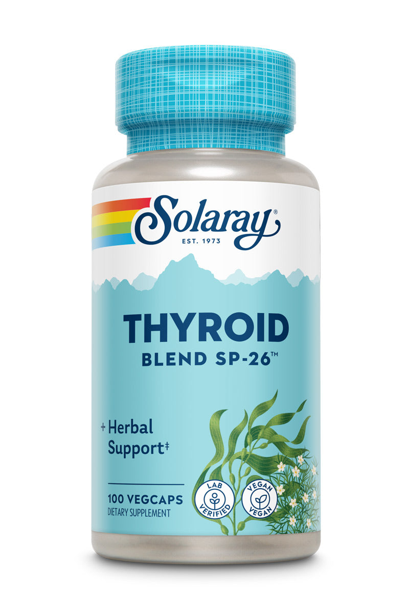 Комплекс для підтримки щитовидної залози, Solaray Thyroid Blend SP-26, 100 капсул