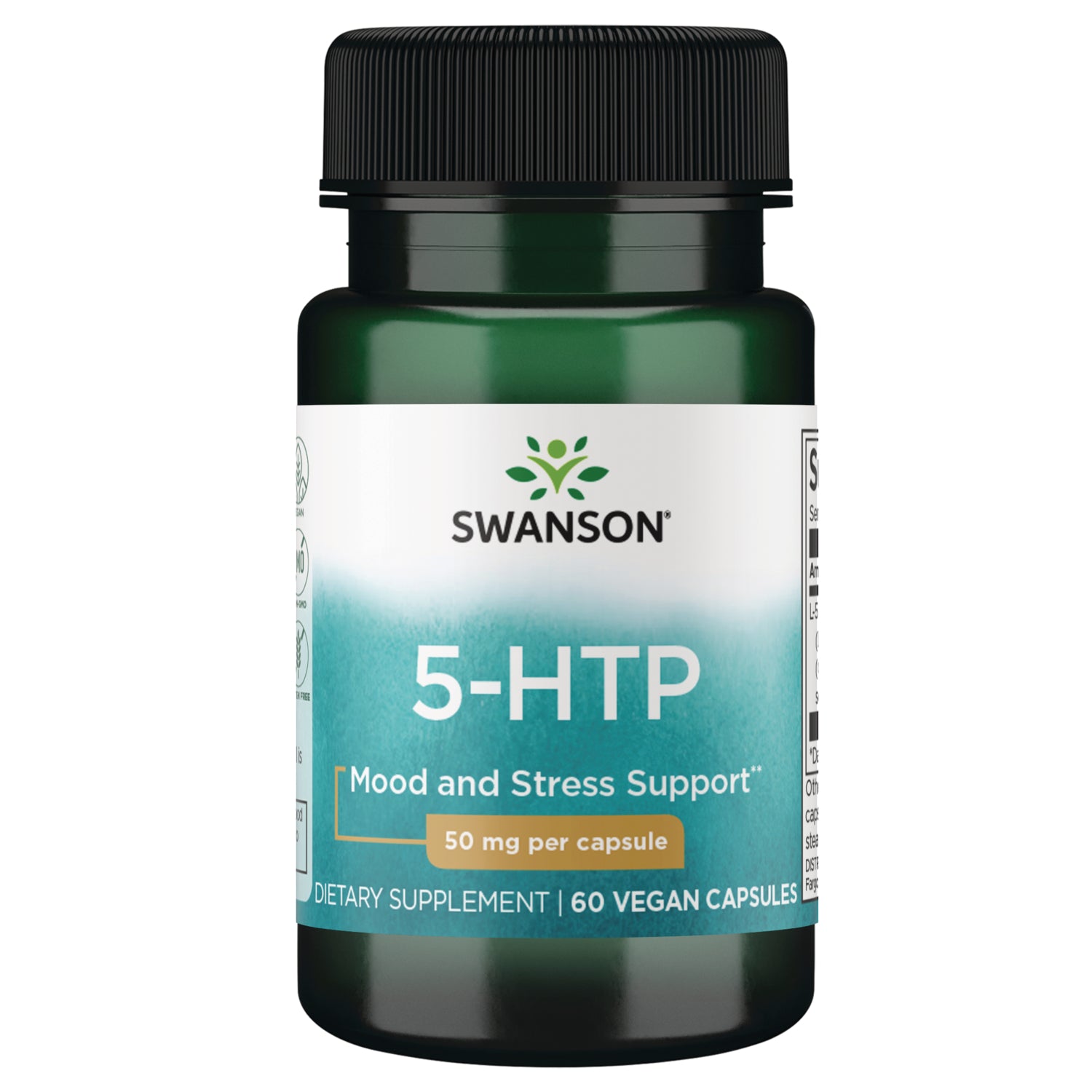 5-гідрокситриптофан (5-HTP), Swanson Ultra 5-HTP, 50 мг, 60 веган капсул