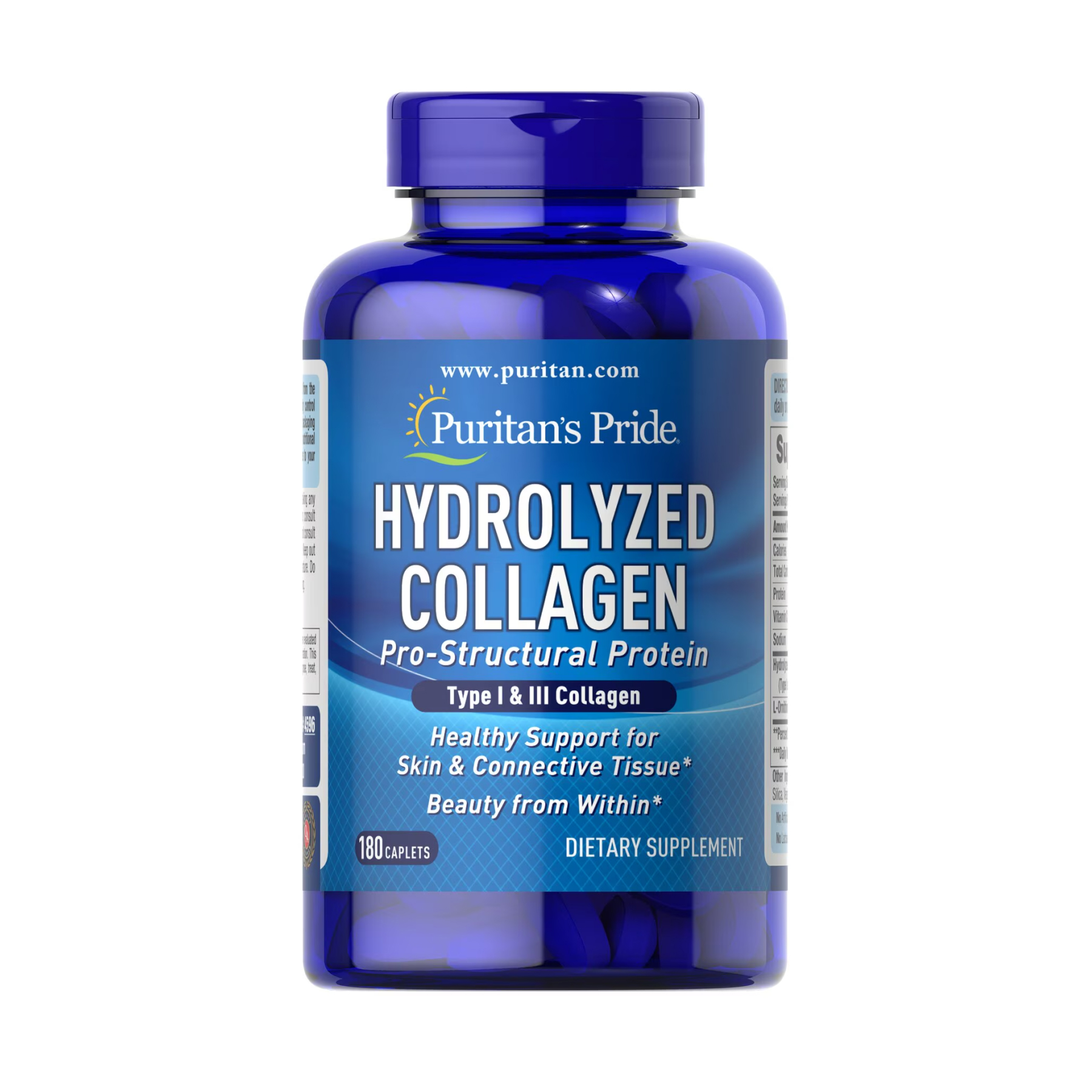 Гідролізований колаген, Puritan's Pride Hydrolyzed Collagen, 1000 мг, 180 таблеток