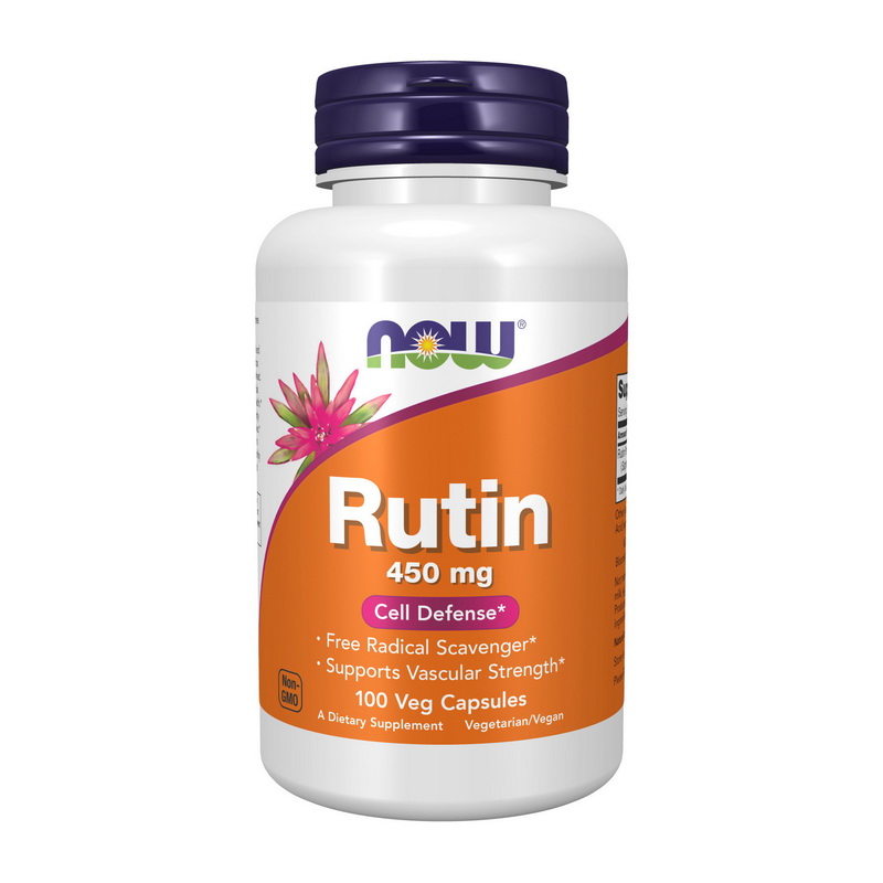 Рутин, Now Foods Rutin, 450 мг, 100 вегетаріанських капсул