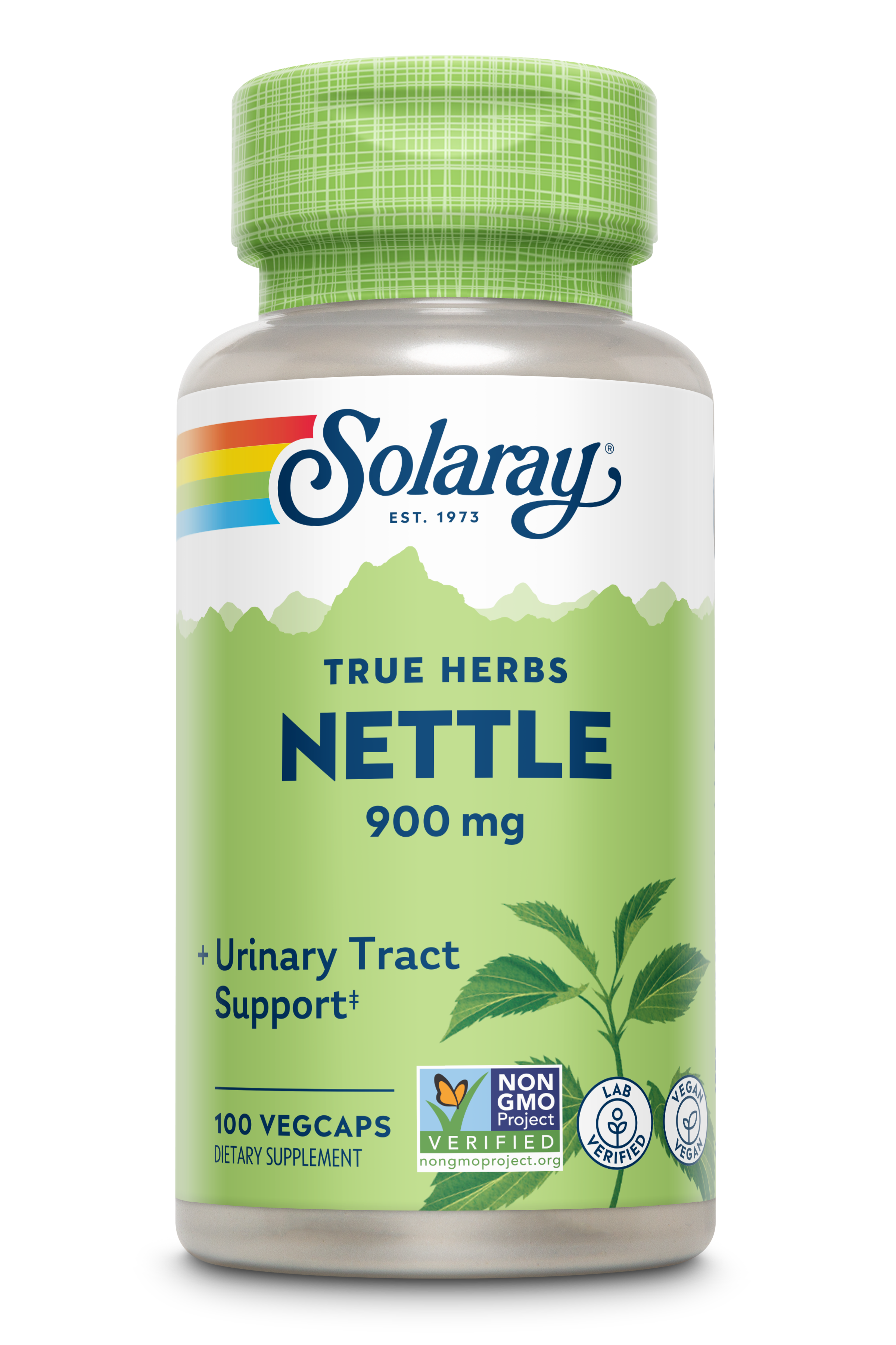 Екстракт листя кропиви, Solaray Nettle Leaf, 450 мг, 100 вегетаріанських капсул