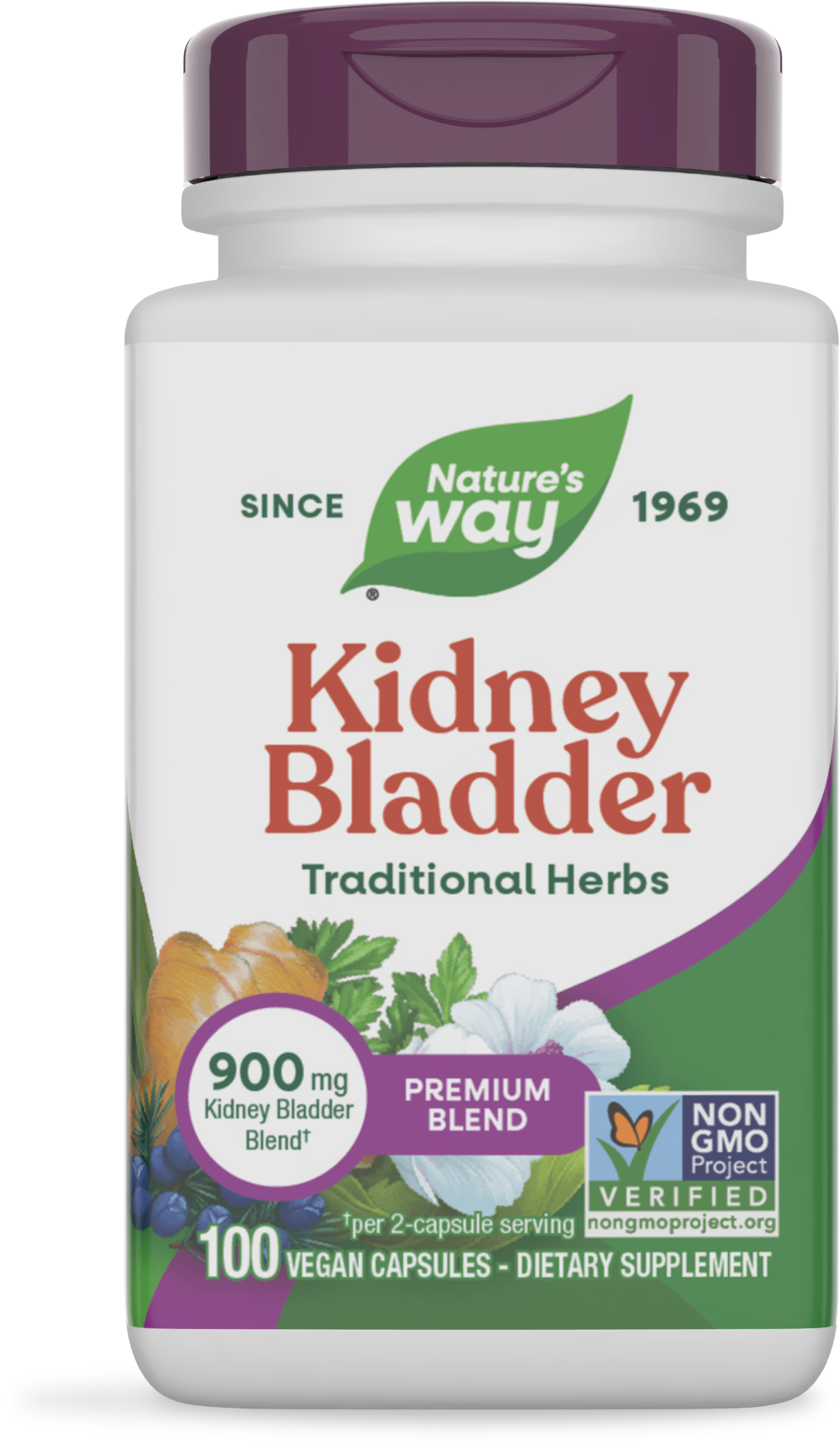 Комплекс для здоров'я нирок та сечового міхура, Nature's Way Kidney Bladder, 900 мг, 100 вегетаріанських капсул