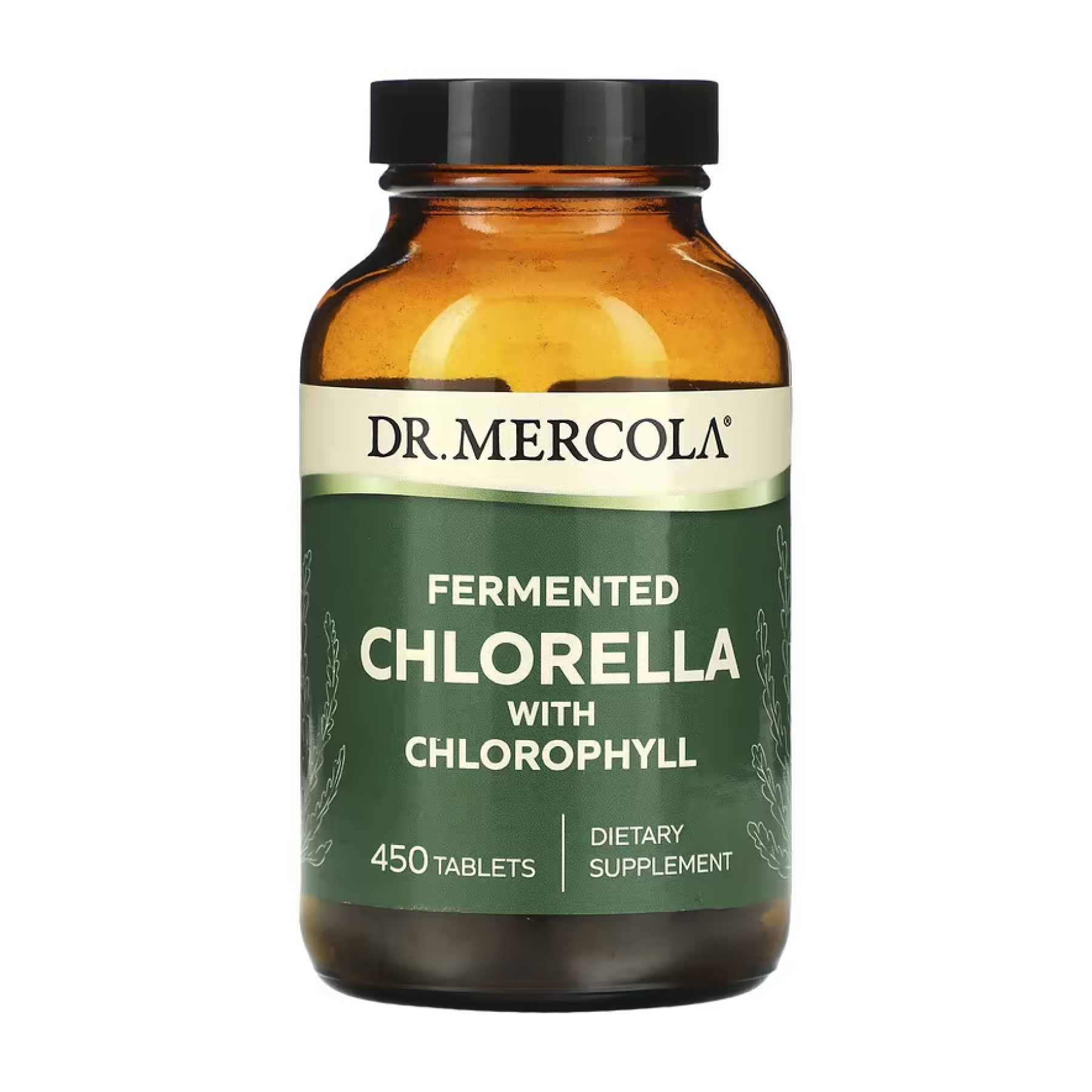 Ферментована хлорела, Dr. Mercola Fermented Chlorella with Chlorophyll, 450 таблеток