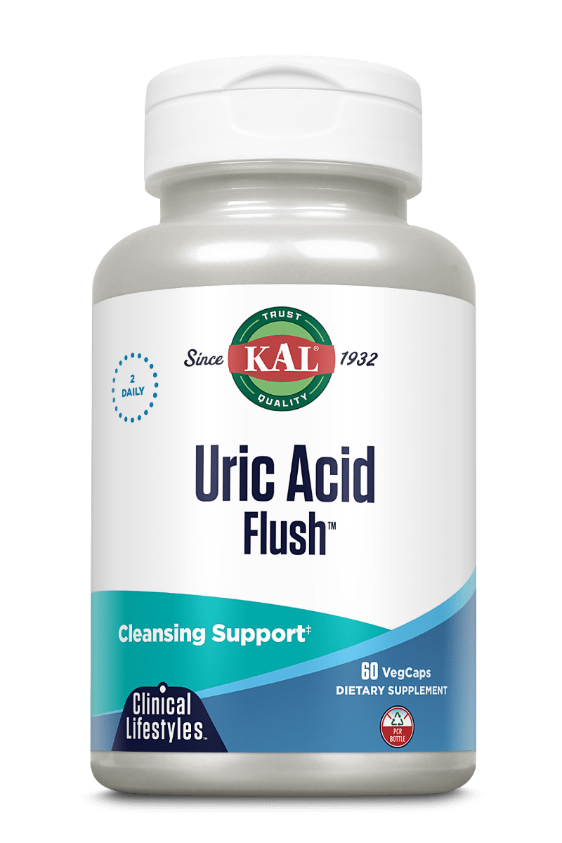 Комплекс для зниження рівня сечової кислоти, Kal Uric Acid Flush, 60 вегетаріанських капсул
