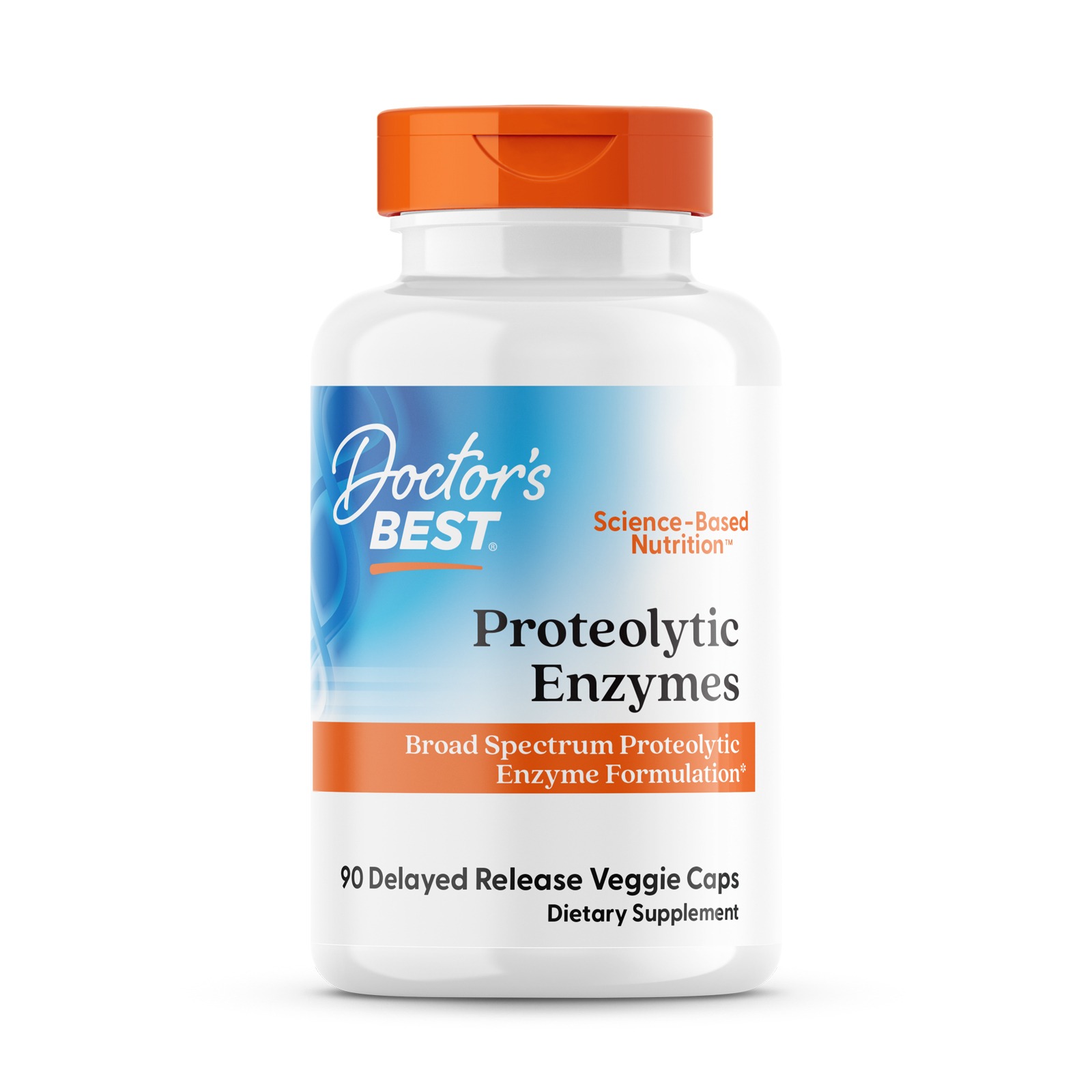 Протеолітичні ферменти, Doctor's Best Proteolytic Enzymes, 90 вегетаріанських капсул