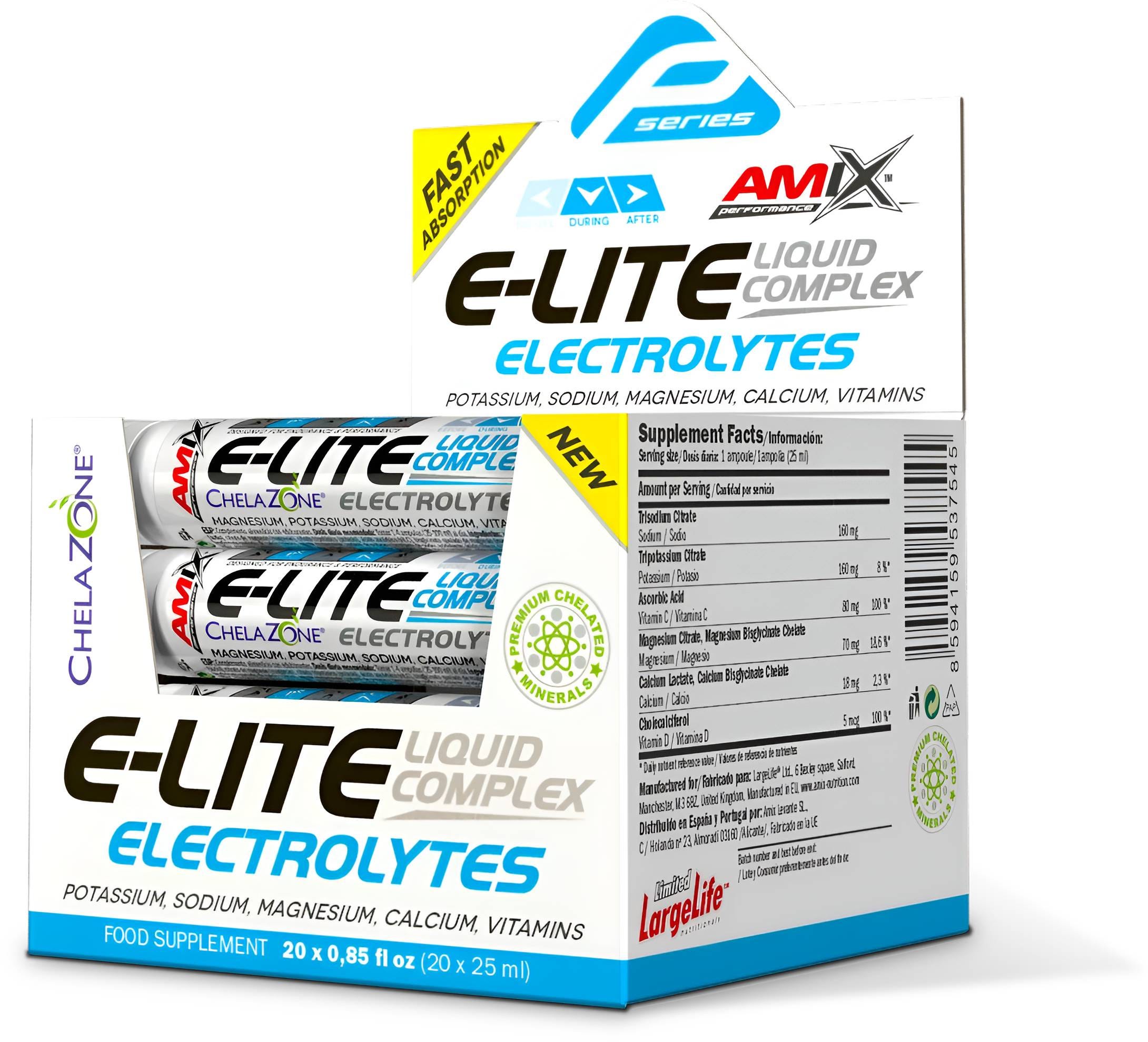 Performance Amix E-Lite Electrolytes - 20x25мл - апельсин