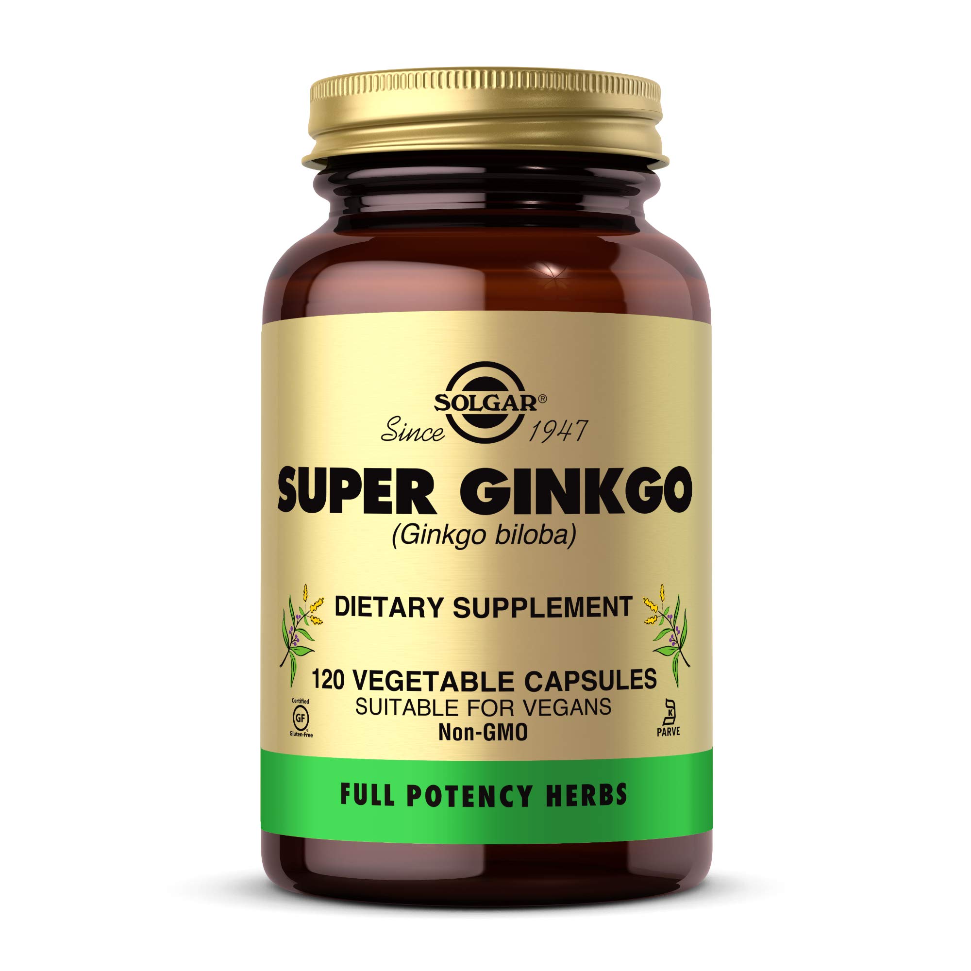 Гінкго білоба, Solgar Super Ginkgo, 120 вегетаріанських капсул