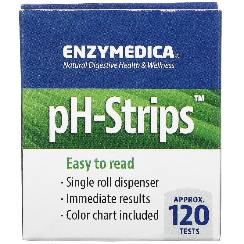 Тест-смужки для визначення рН, Enzymedica pH-Strips, 120 шт.