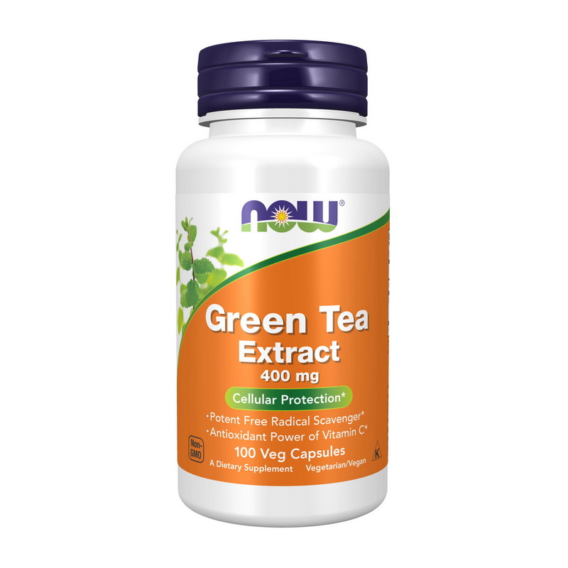 Екстракт зеленого чаю, Now Foods Green Tea Extract, 400 мг, 100 капсул