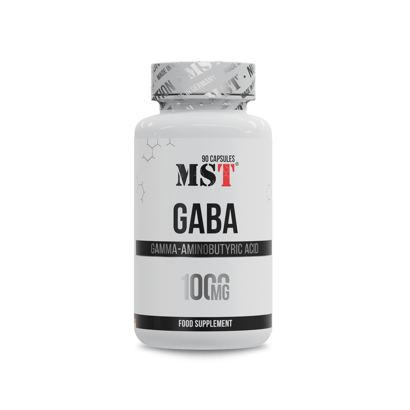 ГАМК, MST GABA, 1000 мг, 90 капсул