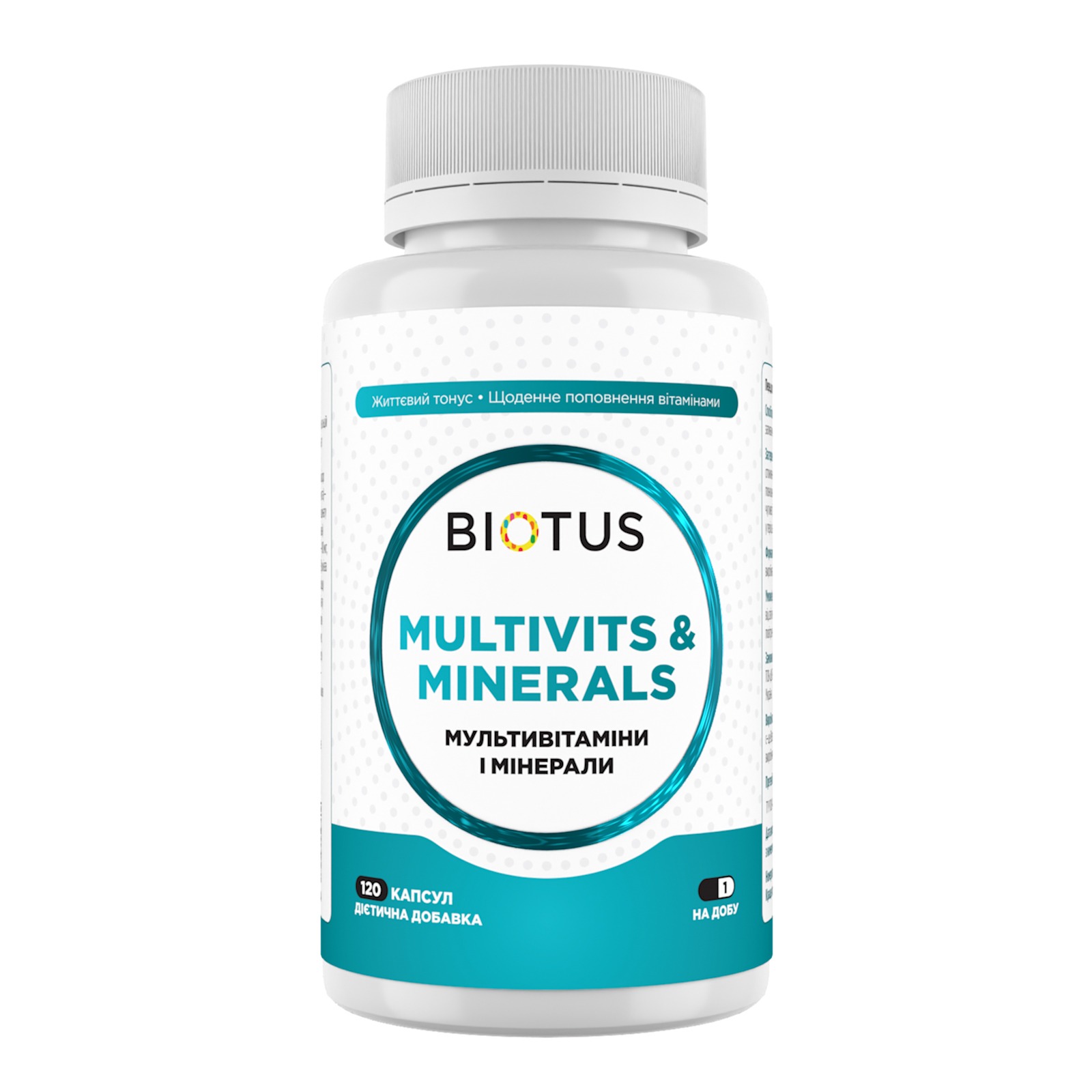 Мультивітаміни та мінерали, Biotus Multivits & Minerals, 120 капсул