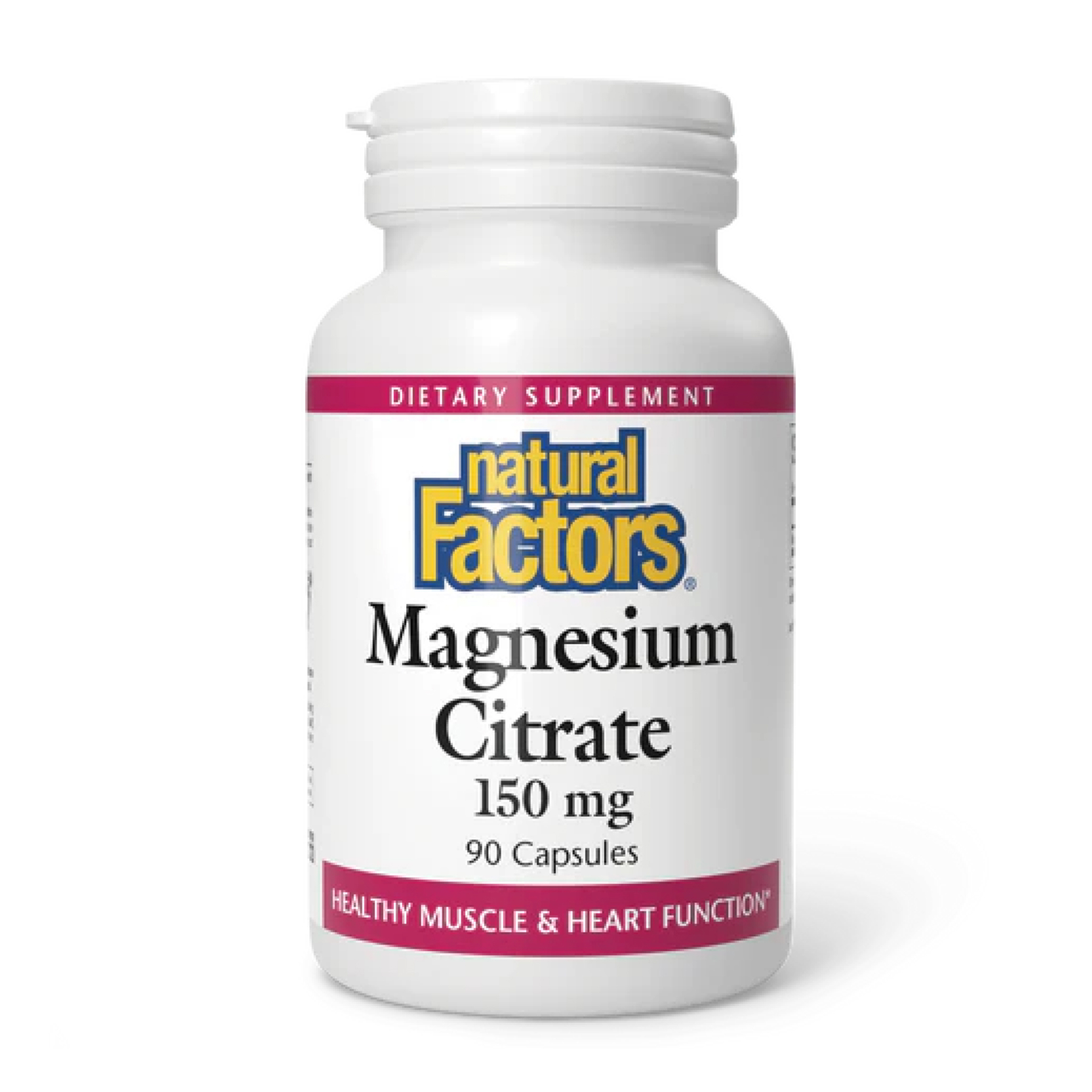 Магній цитрат, Natural Factors Magnesium Citrate, 150 мг, 90 капсул