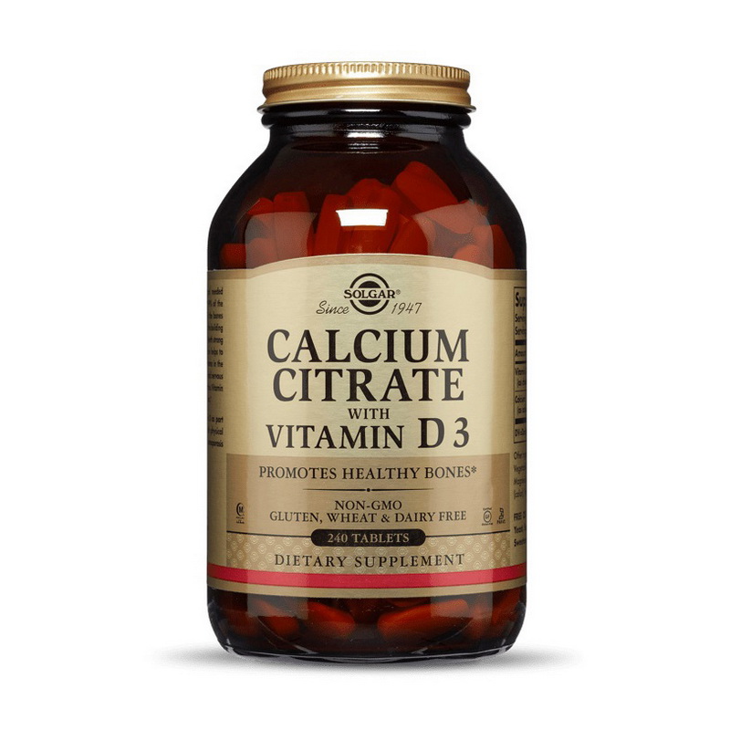 Кальцій цитрат з вітаміном D3, Solgar Calcium Citrate with vit D3, 240 таблеток