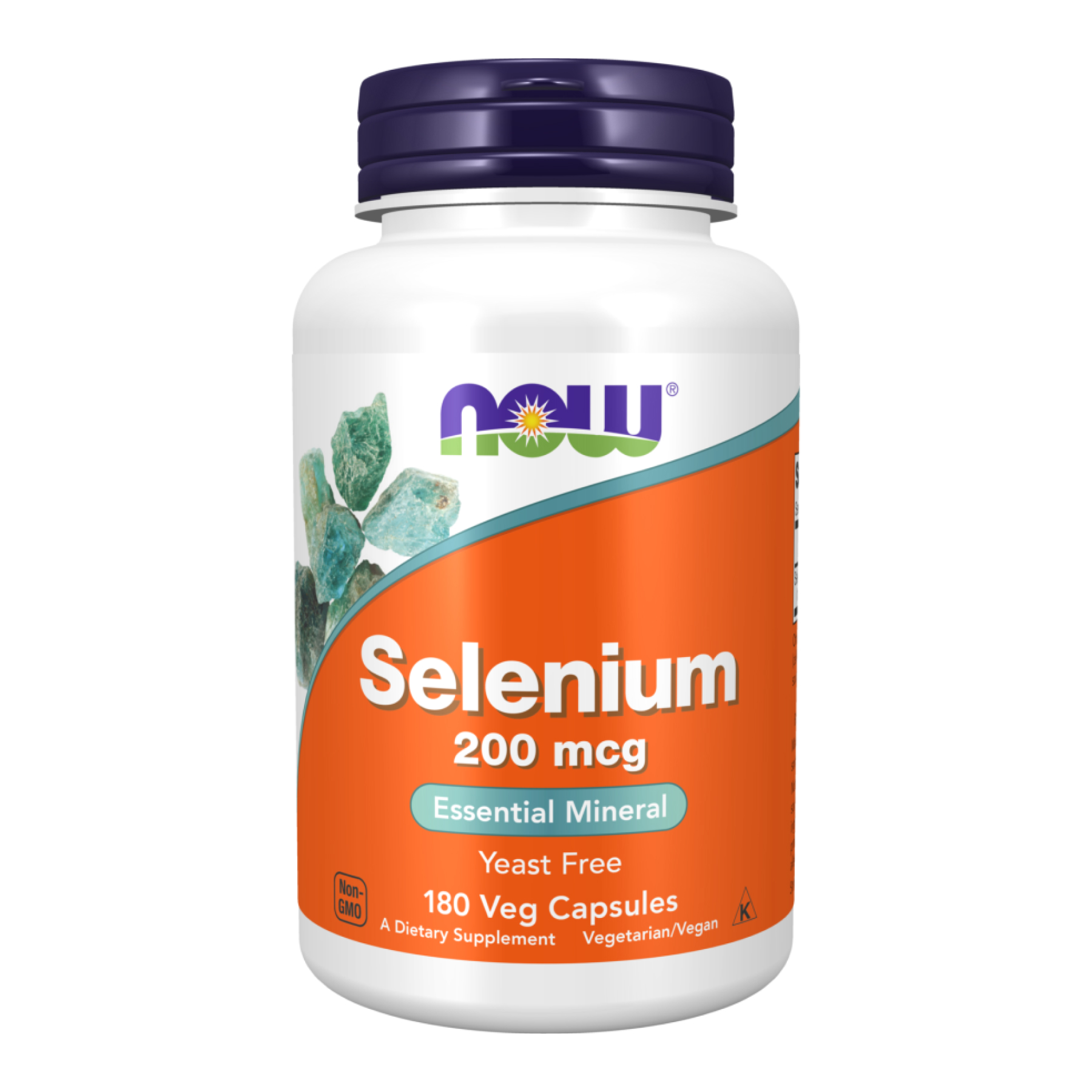 Селен, Now Foods Selenium 200 mcg, 180 вегетаріанських капсул