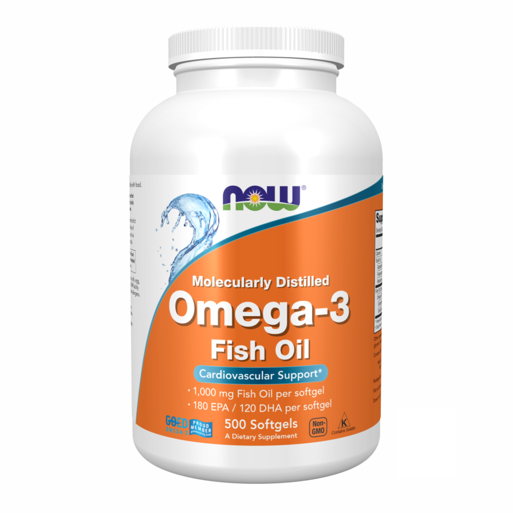 Омега-3 риб'ячий жир, Now Foods Omega-3 Fish Oil, 1000 мг, 500 м'яких капсул
