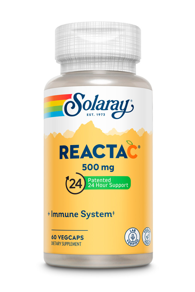Вітамін С, Solaray Reacta-C, 500 мг, 60 вегетаріанських капсул