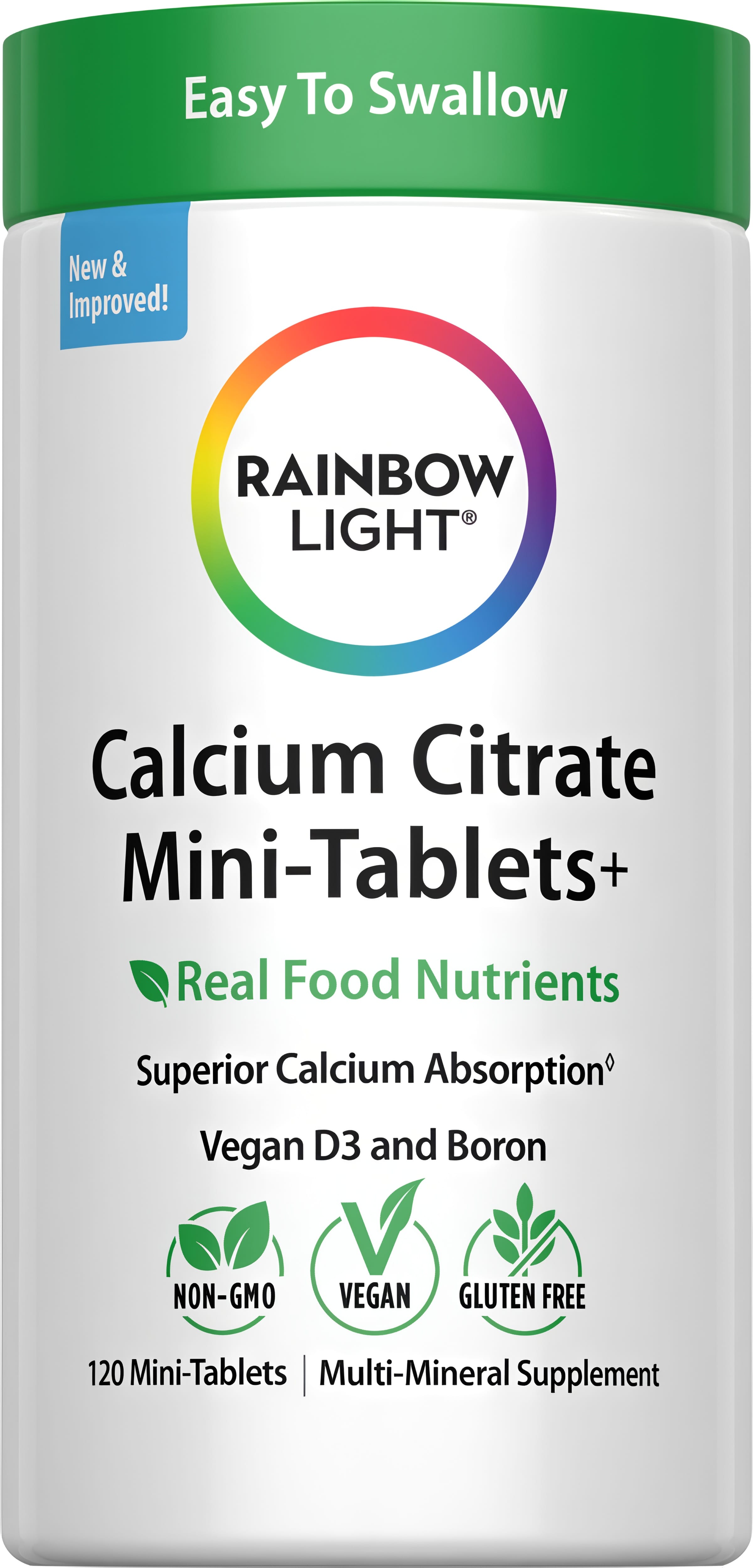 Цитрат кальцію, Rainbow Light Calcium Citrate Mini-Tablets, 120 міні-таблеток
