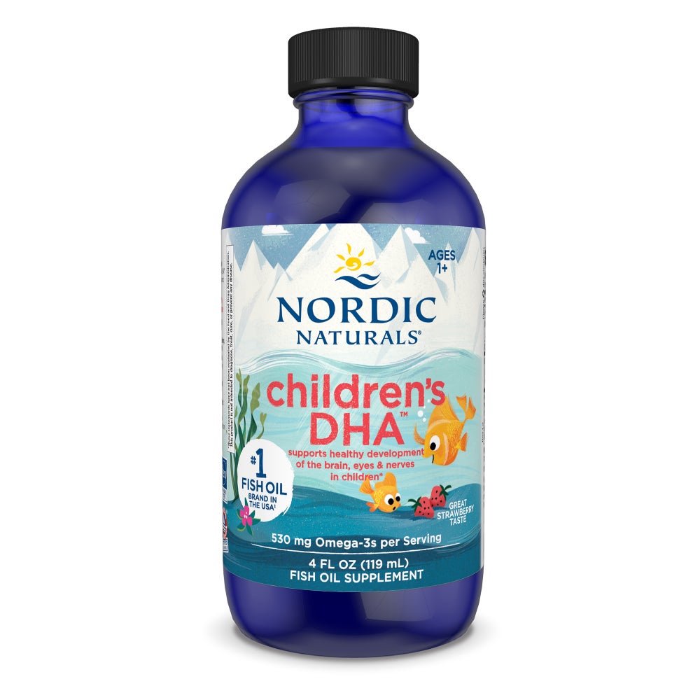 Рідкий риб'ячий жир для дітей, Nordic Naturals Children's DHA, 530 мг, 119 мл (полуниця)