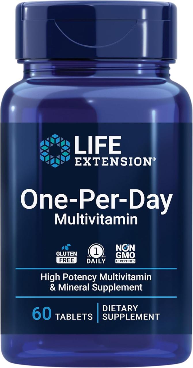 Мультивітаміни, Life Extension One-Per-Day Tablets, 60 таблеток