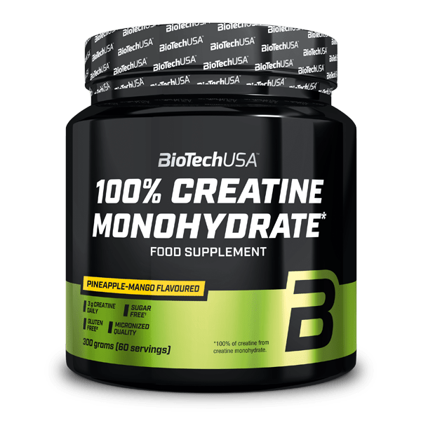 Креатин моногідрат, BioTech 100% Creatine Monohydrate, 300 г (Ананас-манго)