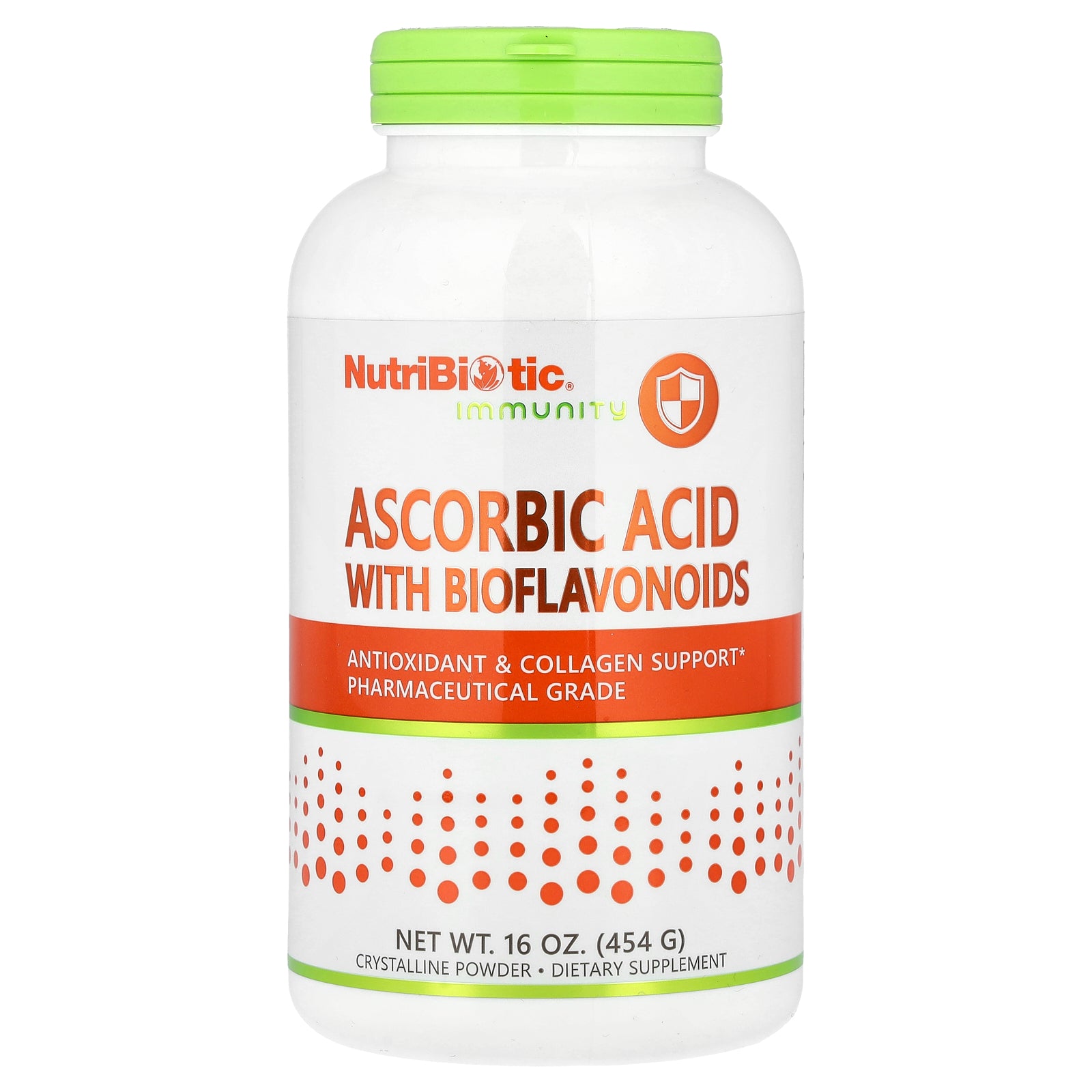 Аскорбінова кислота з біофлавоноїдами, NutriBiotic Ascorbic Acid with Bioflavonoids, 2000 мг, 454 г