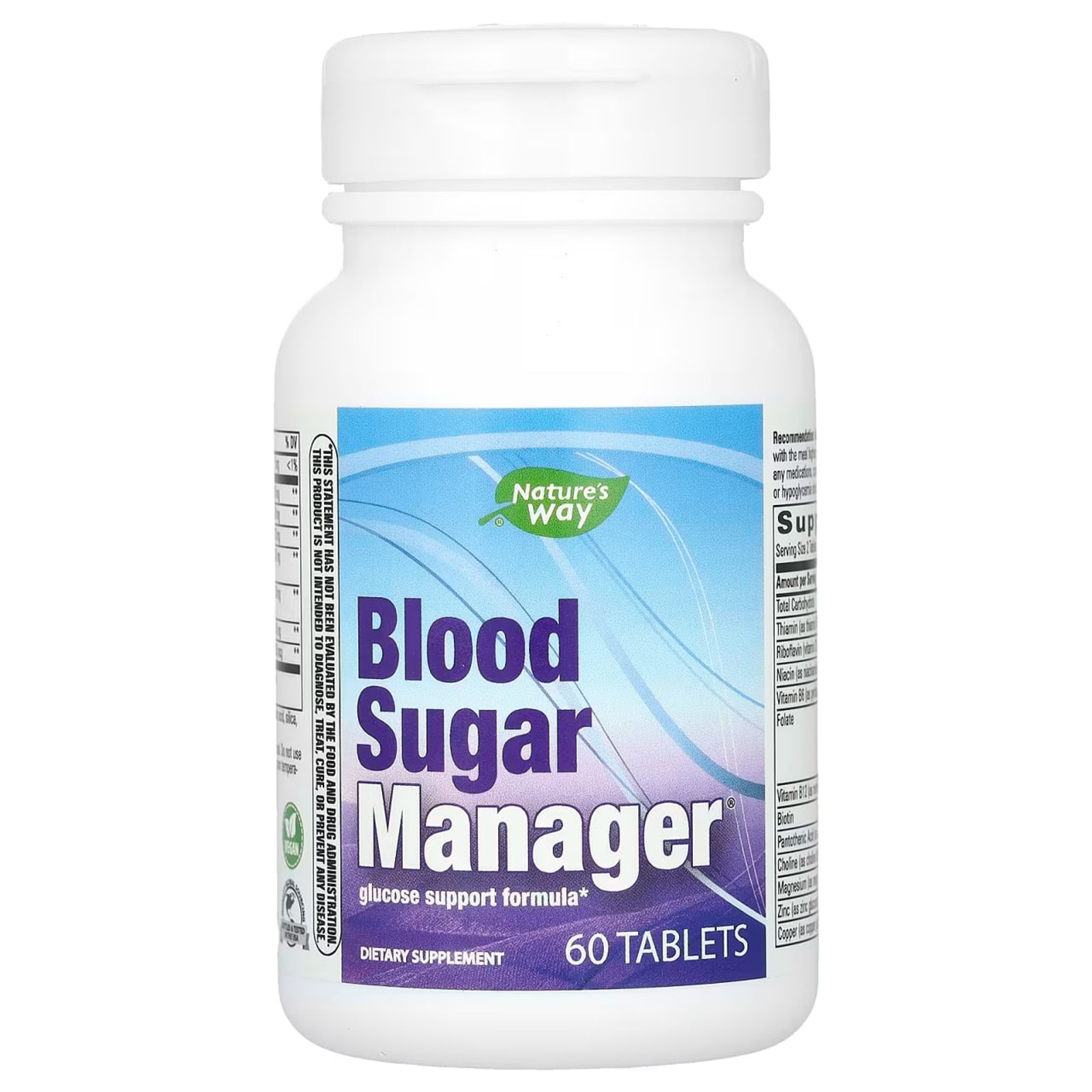 Комплекс для контролю рівня цукру в крові, Nature's Way Blood Sugar Manager, 60 таблеток