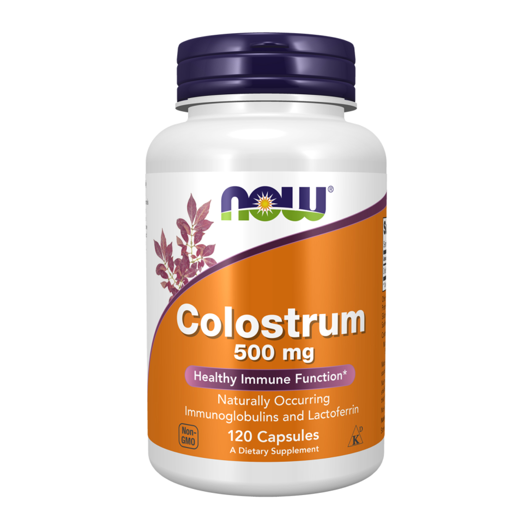 Колострум, Now Foods Colostrum, 500 мг, 120 вегетаріанських капсул