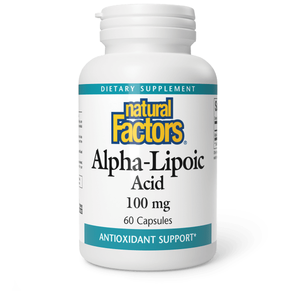 Альфа-ліпоєва кислота, Natural Factors Alpha-Lipoic Acid, 200 мг, 60 капсул