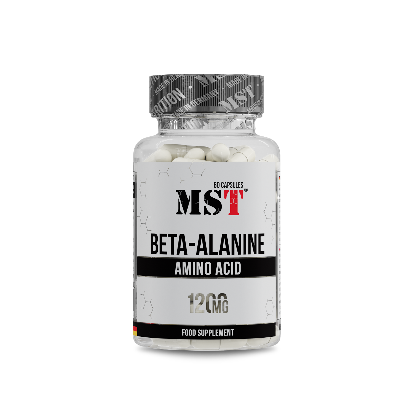 Бета-аланін, MST Beta-Alanine 1200, 60 капсул