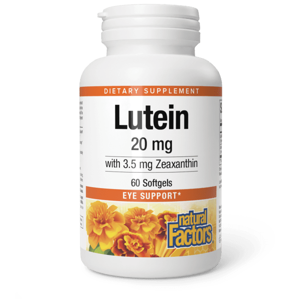 Лютеїн, Natural Factors Lutein, 20 мг, 60 м'яких капсул