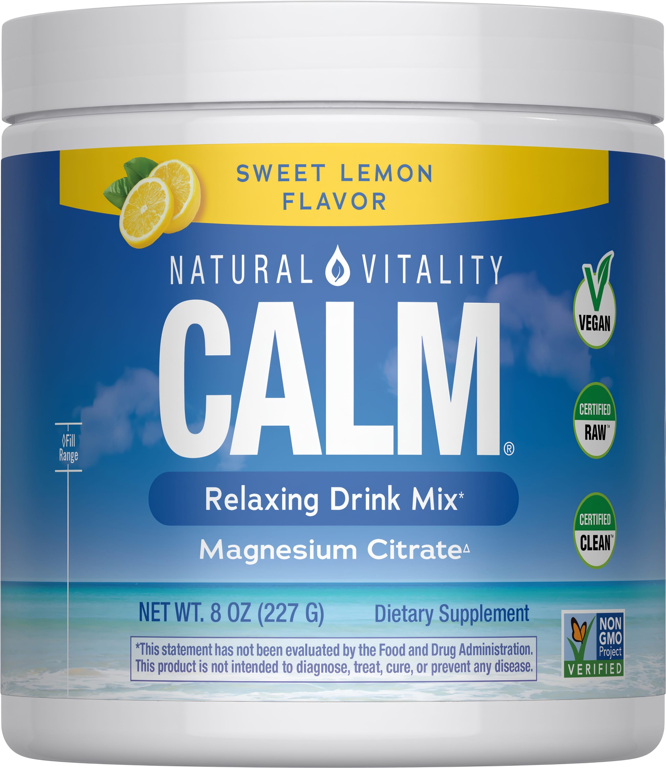 Напій-Антистрес, смак солодкий лимон, CALM, Anti-Stress Drink Mix, Natural Vitality, 226 гр